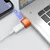 OTG adapter Techsuit HyperPort A4 USB-C v USB-A 5Gbps, 6A, 120W - oranžen