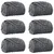 Pokrivači za bacanje 6 pcs Tamno siva 200 x 150 cm Runo