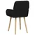 Trpezarijske stolice 2 pcs Tkanina Crna 56,5 x 50 x 87,5 cm