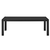 [casa.pro]® Klubska mizica s steklom 100x50x35 cm vrtna miza železno ogrodje dizajnerska miza za vrt ali balkon v črni barvi