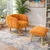 ATELIER DEL SOFA Fotelja i tabure Lotus Orange