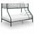 Okvir za krevet na kat crni metalni 140 x 200 / 90 x 200 cm