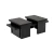 Hanah Home Klub sto Sanctuary, 110x41.5x45cm, Crni