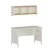Hanah Home radni sto sa policom Ruby Desk + Shelf Set, Moonstone / orah
