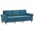 3-dijelni set sofa s jastucima plavi baršunasti