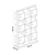 Hanah Home Polica 120x188x29,5cm Belo-Crna