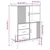 Vidaxl Visoka komoda OLDEN rjava 85x43x125 cm trdna borovina
