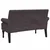 Vidaxl Klop z naslonom temno rjava 120x62x75,5 cm blago