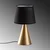 Opviq Stona lampa Kona-15484, Zlatno-crna