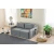 Atelier del Sofa Dvosed na razvlačenje Saros, 155x72x110cm, Sivi