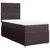 Vidaxl Box spring postelja z vzmetnico temno rjava 90x200 cm blago
