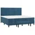 Vidaxl Box spring postelja z vzmetnico temno modra 200x200 cm žamet