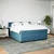 Vidaxl Box spring postelja z vzmetnico modra 180x200 cm žamet