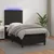 Vidaxl Box spring postelja z vzmetnico LED črna 90x200 cm umetno usnje