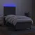 vidaXL Box spring postelja z vzmetnico LED temno siva 90x190 cm blago