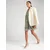 VERO MODA Obleka VMSMILLA temno zelena/bela