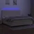 Vidaxl Box spring postelja z vzmetnico LED krem 200x200 cm blago