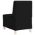 Modularna sofa bez naslona za ruke crna 55 cm tkanina