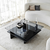 HANAH HOME Sto za dnevnu sobu Saga Square Black Fume