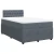 Vidaxl Box spring postelja z vzmetnico temno siva 120x200 cm žamet