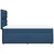 vidaXL vidaXL Box spring postelja z vzmetnico modra 100x200 cm blago, (21291043)