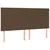 Vidaxl Box spring postelja z vzmetnico LED temno rjava 180x200cm blago