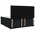vidaXL Postelja boxspring z vzmetnico Črna 140 x 200 cm Blago