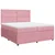 Vidaxl Box spring postelja z vzmetnico roza 200x200 cm žamet