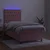 Vidaxl Box spring postelja z vzmetnico LED roza 100x200 cm žamet