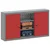 Ormar za alate s policom Crvena i siva 100 x 20 x 55 cm