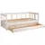 Dječji krevet na izvlačenje s naslonom Pino - bijeli krevet