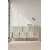Hanah Home komoda Nota 150, 150 cm, bela / travertin / srebrna
