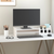 Stalak za monitor bijeli 50 x 24 x 16 cm od masivne borovine