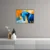 Canvas Slika na platnu Plavi konj 90x120cm, Sa ramom, Crni