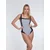 SUNFLAIR Enodelne kopalke temno modra/bela
