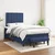 Vidaxl Box spring postelja z vzmetnico modra 120x190 cm blago
