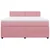 Vidaxl Box spring postelja z vzmetnico roza 180x200 cm žamet