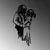 Wallity Zidna dekoracija Banksy 11, 47 x 85 cm, Crna