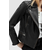 Usnjena jakna AllSaints CARGO ženski, črna barva