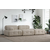 ATELIER DEL SOFA Doblo 3 Seater ( L1 O1 Pouffe) Cream Bouclette
