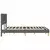 Krevetna konstrukcija Tamnosiva 140 x 200 cm Tkanina