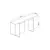 Hanah Home Luxe Komoda, Belo-Zlatna