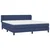 Vidaxl Box spring postelja z vzmetnico modra 180x200 cm blago