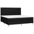 Vidaxl Box spring postelja z vzmetnico črn 200x200 cm blago