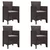 Vrtna stolica 4 pcs Smeđa 53 x 49 x 85 cm Polipropilen