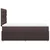 Vidaxl Box spring postelja z vzmetnico temno rjav 120x200 cm blago