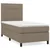shumee Box spring postelja z vzmetnico taupe 100x200 cm blago