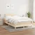 Vidaxl Box spring postelja z vzmetnico krem 120x190 cm blago