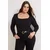 Trendyol Curve Ženska bluza Tbbaw26Af00133, Crna
