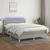 vidaXL Box spring postelja z vzmetnico LED sv. siva 140x200 cm blago